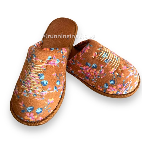 Savage X Fenty Luxe Velvet Slippers In Color Distorted Bloom Size Small Shoe 6-7 - Picture 7 of 15